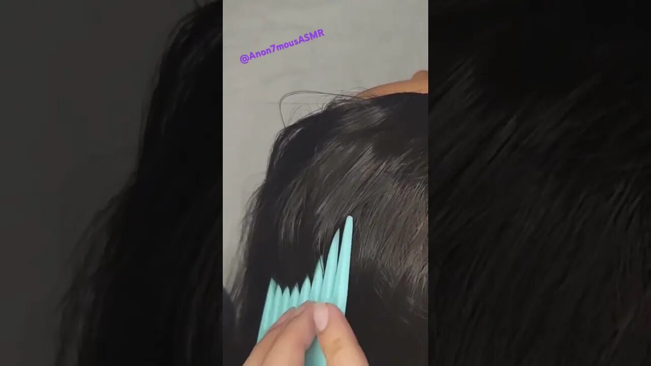 Scalp Massage With Mini Hair Comb 💆🏽♀️🪮 #asmr #asmrsounds #asmrcommunity #relaxing #relax #hair