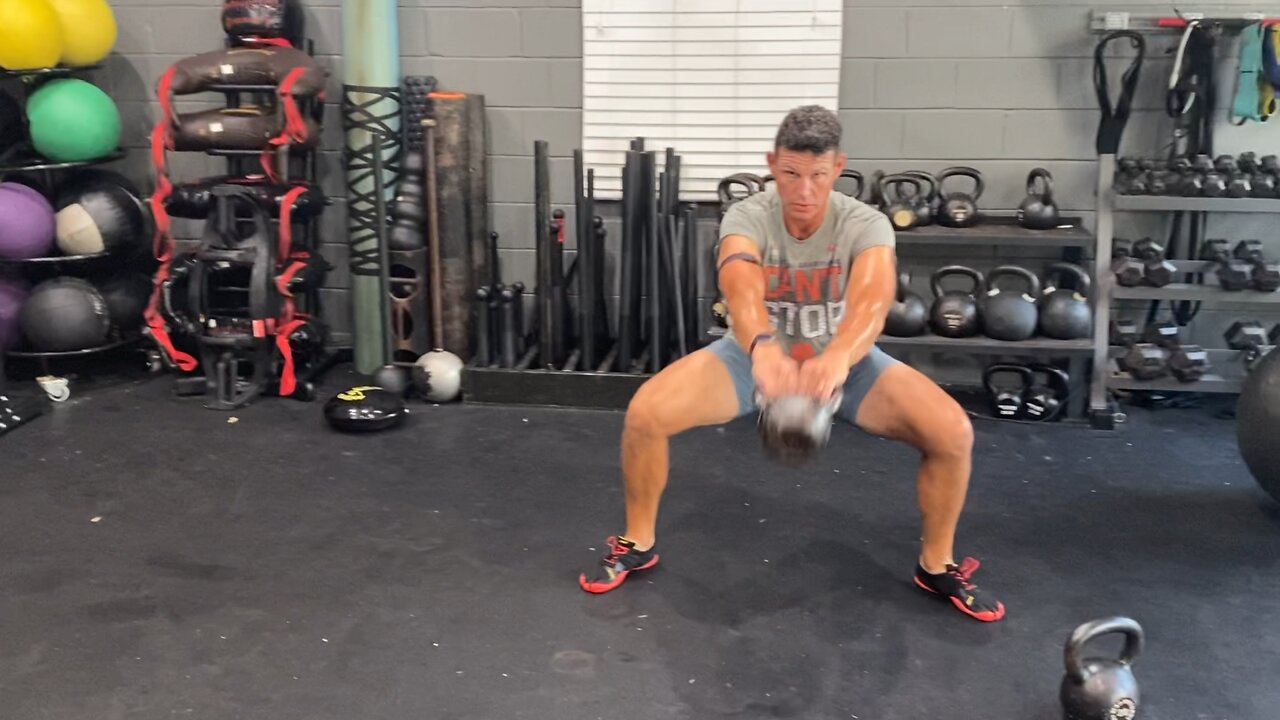 Flow Friday: (Kettlebell Low Squat Position Swings)