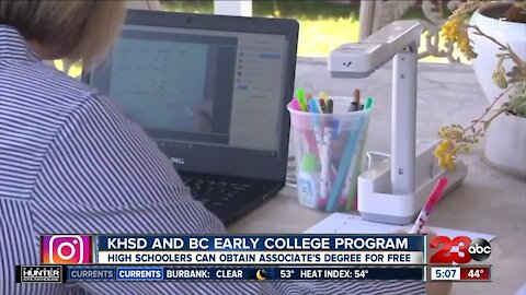 The Kern High School District and Bakersfield College offer early college program for students