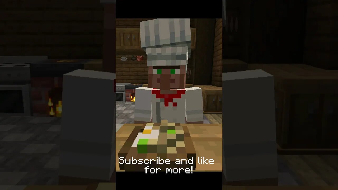 Minecraft villager makes ramen!