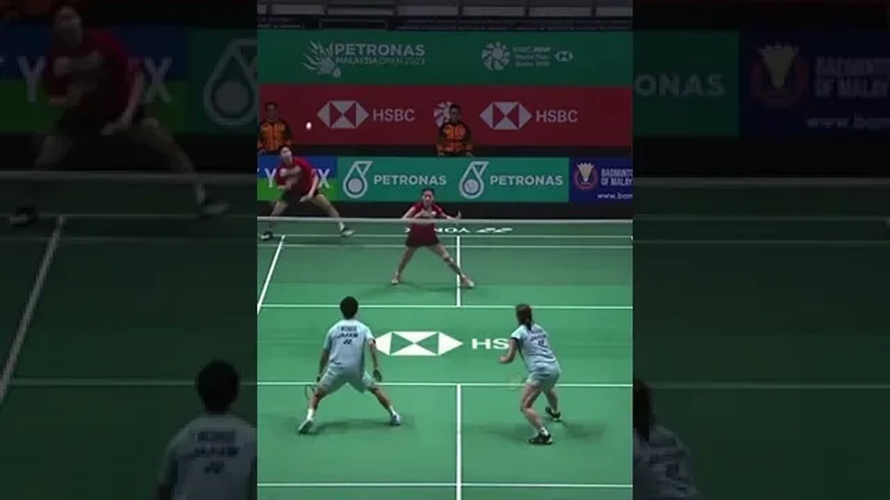 Seo/Chae vs Watanabe/Higashino (44 shots rally) Malaysia Open 2023 QF #shorts