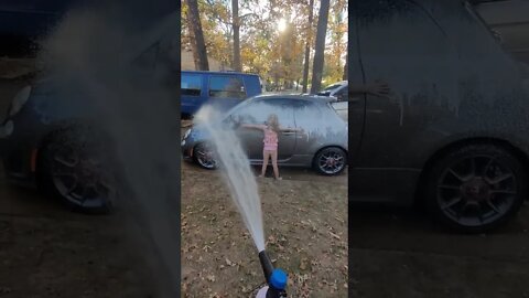 This trend didn't go as planned... #fail #powerwashing #satisfying #shorts #kids #fun