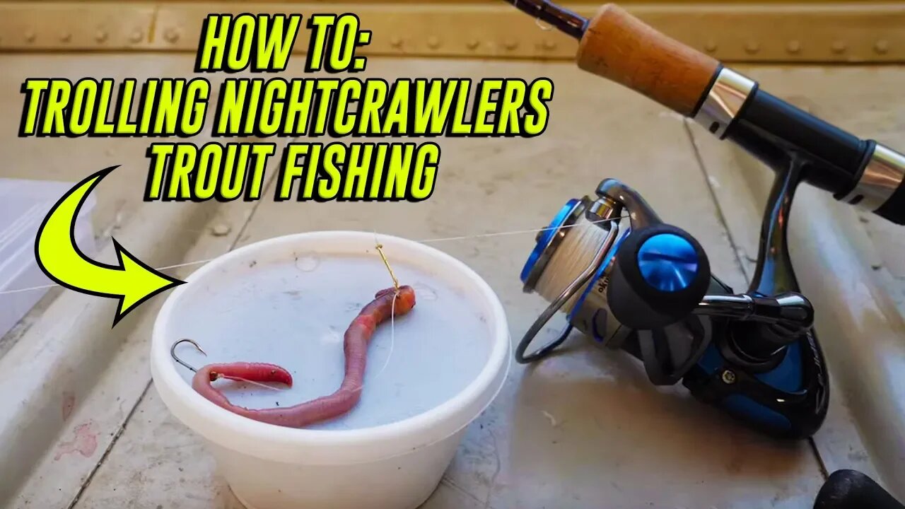 Trolling Nightcrawlers For CATCHING TROUT In Lakes & Ponds. (EASY & EFFECTIVE)