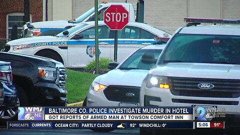 Baltimore County Police investigating homicide at Towson hotel