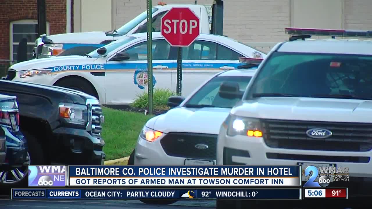 Baltimore County Police investigating homicide at Towson hotel