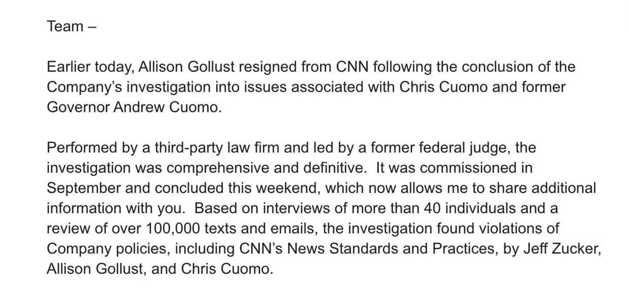 Allison Gollust has resigned from CNN.