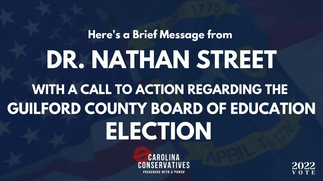 Dr. Nathan Street Issues a CALL to ACTION for Guilford County Residents