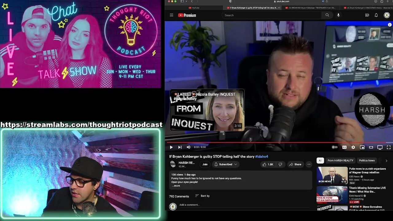 TRL - Thought Riot Live - Kohberger Updates and more