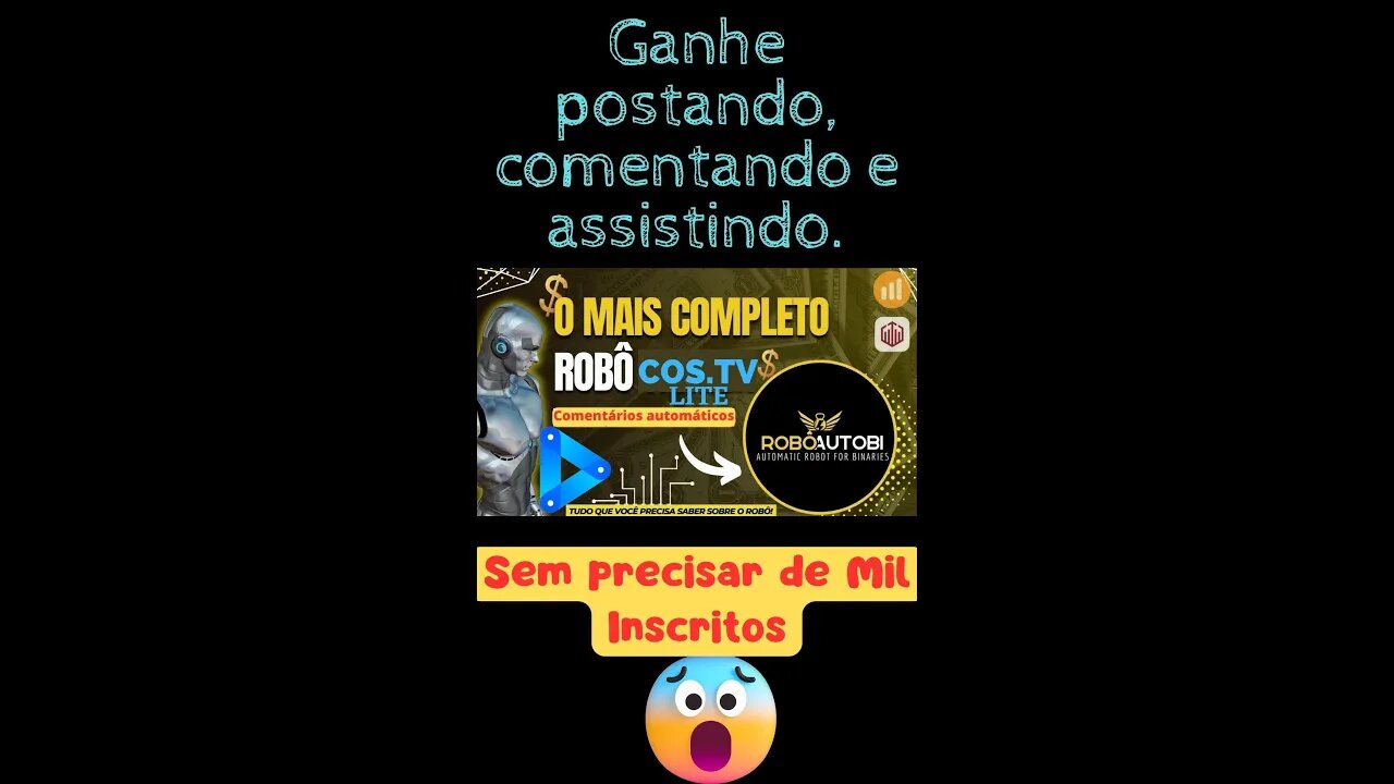 Robô CosTv Lite comenta em todos os vídeos 24 horas por dia Baixe agora