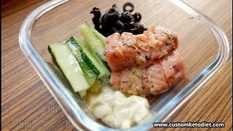 Smoked Salmon, Cucumber and Blue Cheese Salad.