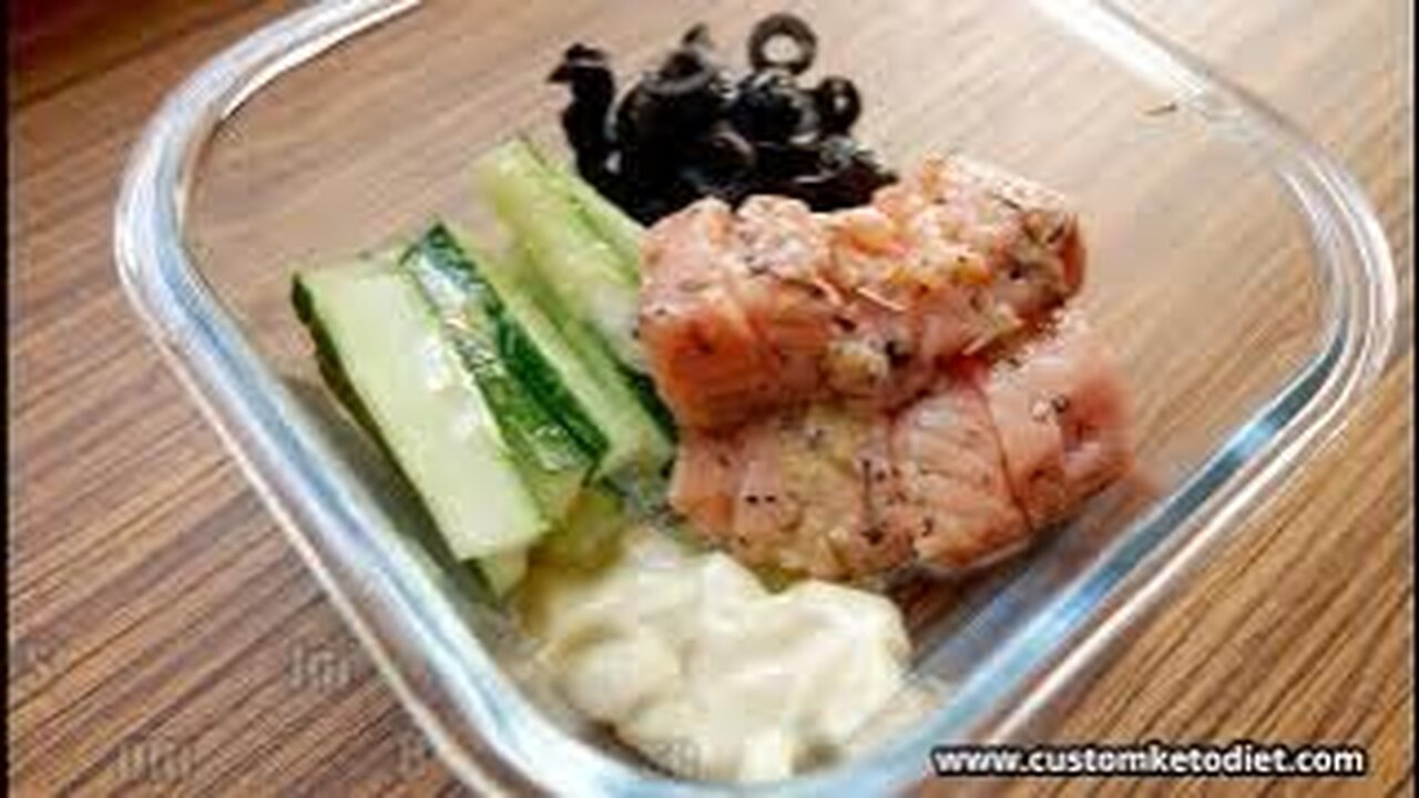 Smoked Salmon, Cucumber and Blue Cheese Salad.