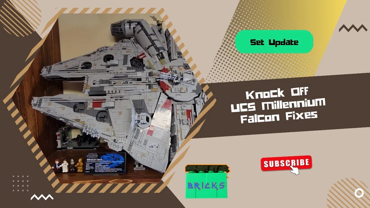 Knock Off Lego UCS Millennium Falcon Fixes - Sticks and Ingots, rebuilding moving damage