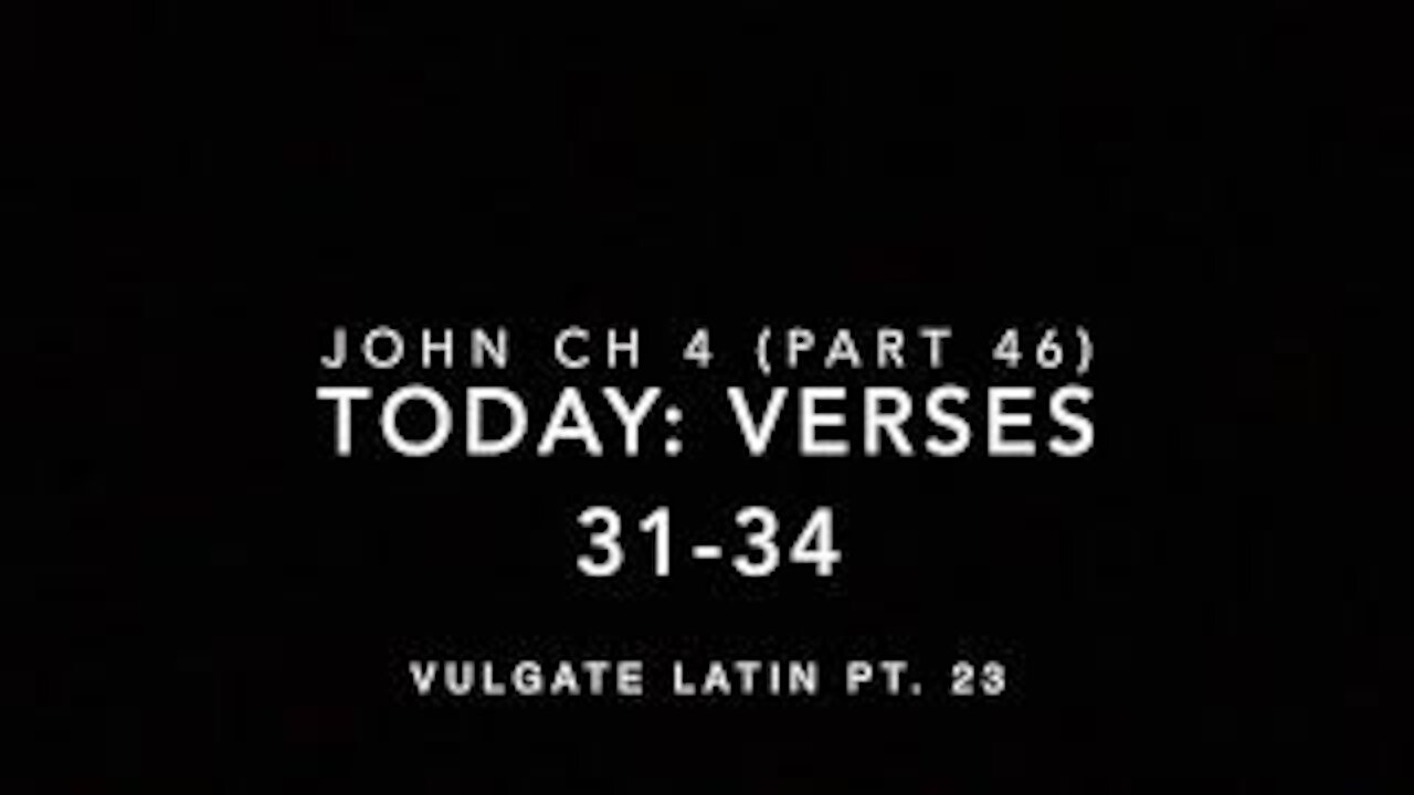 John Ch 4 Pt 46 Verses 31–34 (Vulgate 23)