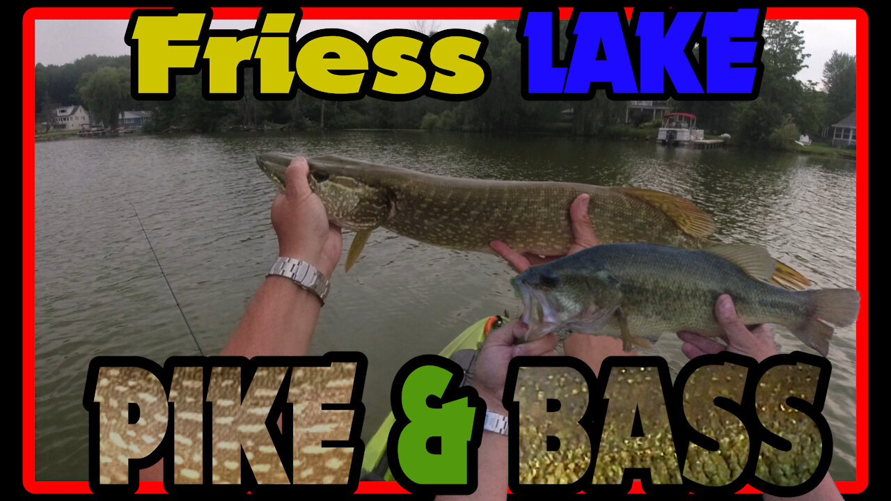 Evening Kayak Bass and Pike Fishing on Friess Lake with the Native Falcon 11