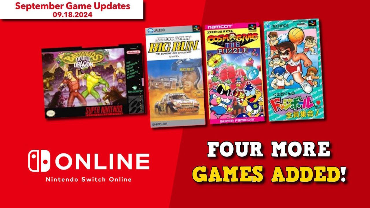 Nintendo Switch Online Adds Battletoads, Double Dragon & More! | September 2024 Update