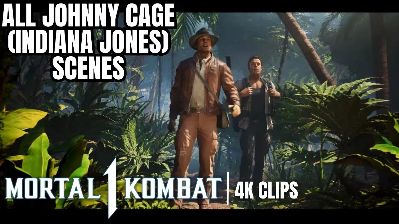 All Johnny Cage "Indiana Jones" Themed Scenes | Mortal Kombat 1 4K Clips