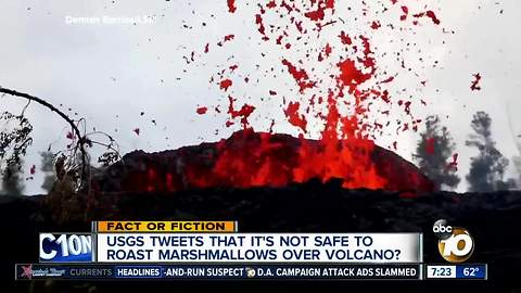 Marshmallow warning about volcano?