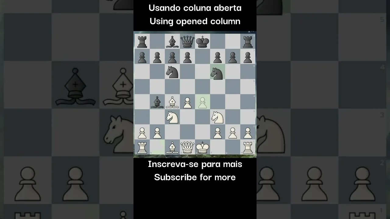 USANDO COLUNA ABERTA NA ABERTURA ITALIANA XADREZ USING OPENED COLUMN IN ITALIAN GAME CHESS