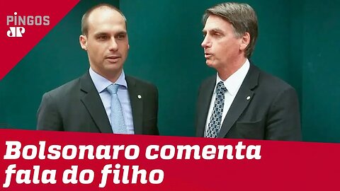 'Quem quer que fale em AI-5 está sonhando', diz Bolsonaro sobre fala de filho