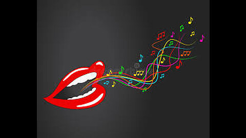 Lips Wth Music Notes.