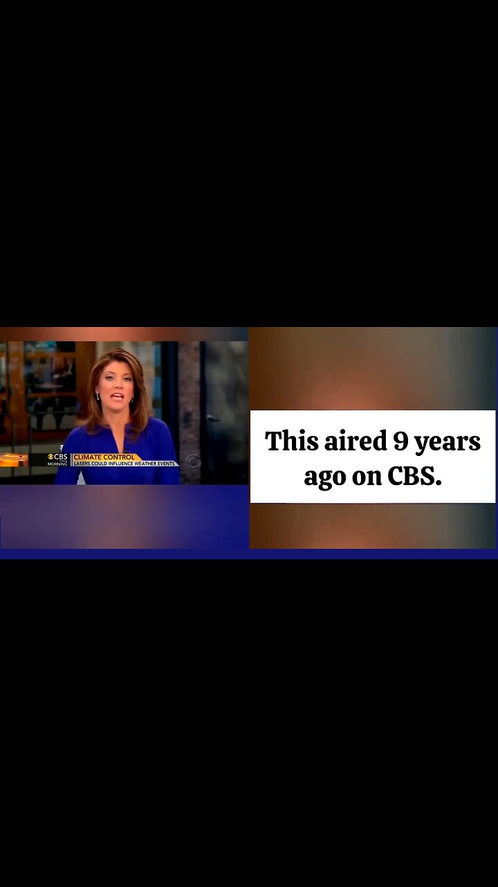 CBS, 9 years ago, talked about lasers controlling the weather.
