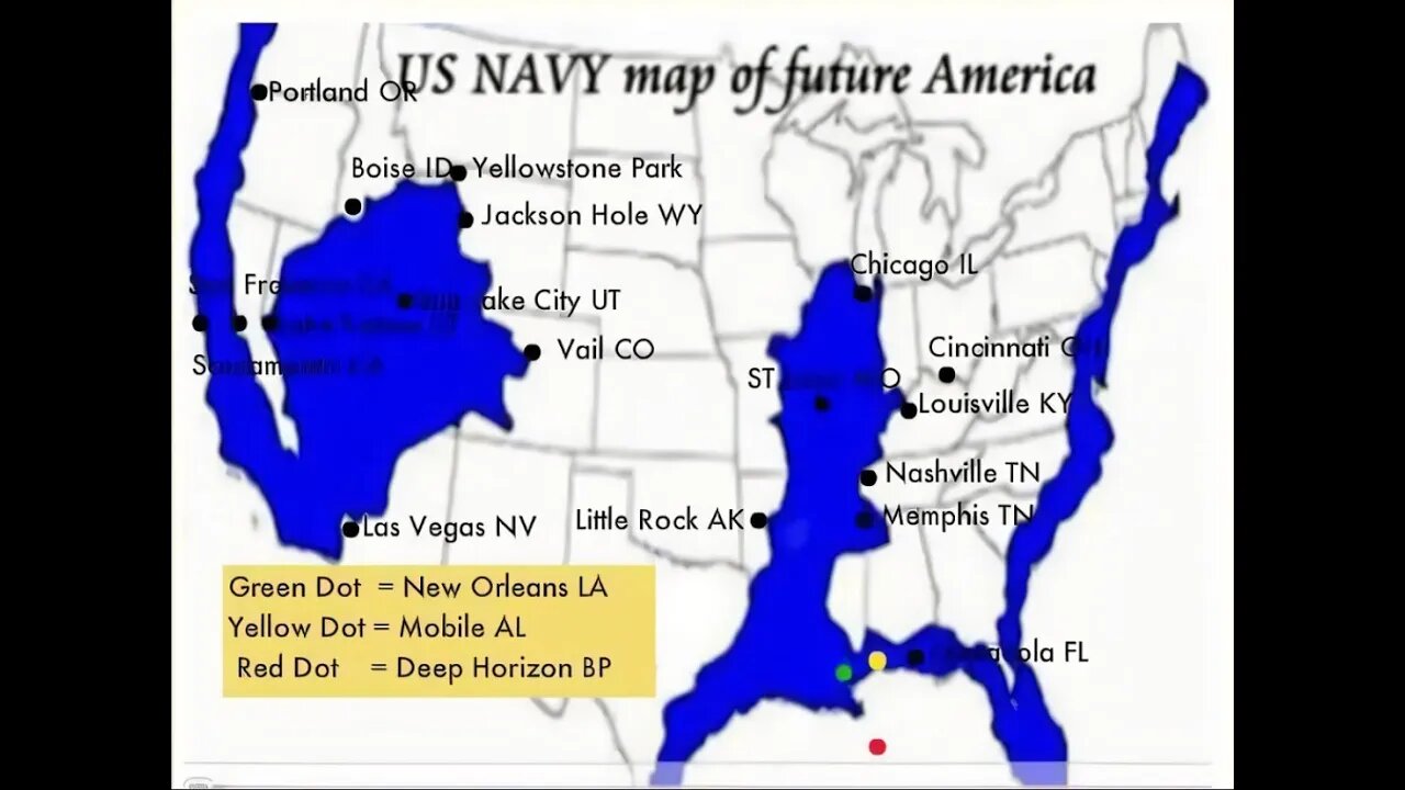 Navy's Map of the New America after the Pole Shift!