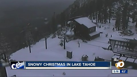 Snowy Christmas in Lake Tahoe