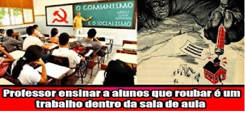 Professor ensinar a alunos que roubar é um trabalho dentro da sala de aula