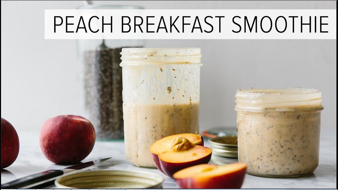 PEACH BREAKFAST SMOOTHIE | with chia = best breakfast smoothie