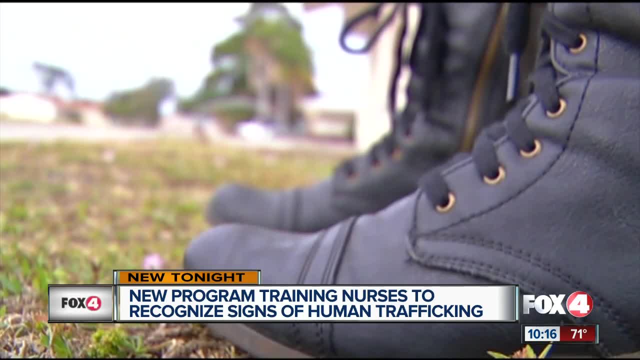 Local nurse educating others on signs of human trafficked victims