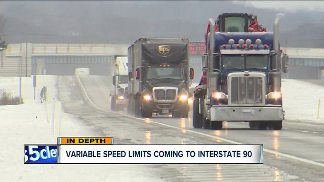 ODOT will reduce speeds during snowy weather on I-90 in Lake County where pile ups are common