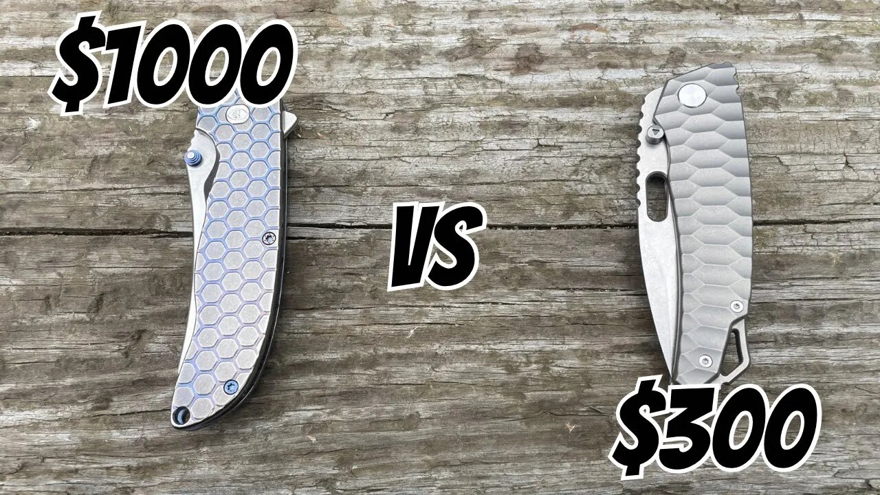 CAN IT MEASURE UP? $300 KNIFE VS $1000 KNIFE...