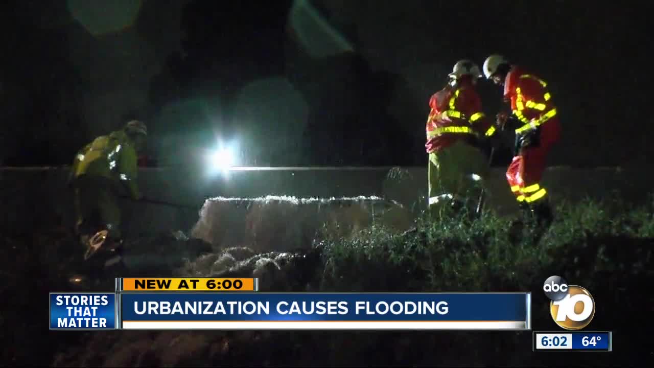 Urbanization could be causing more flooding in San Diego