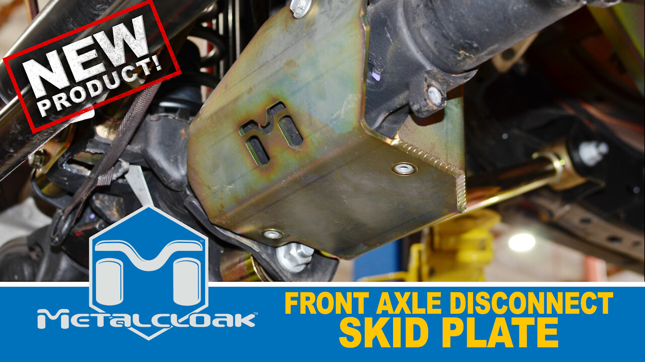 JL Front Axle Disconnect Skid Plate Promo