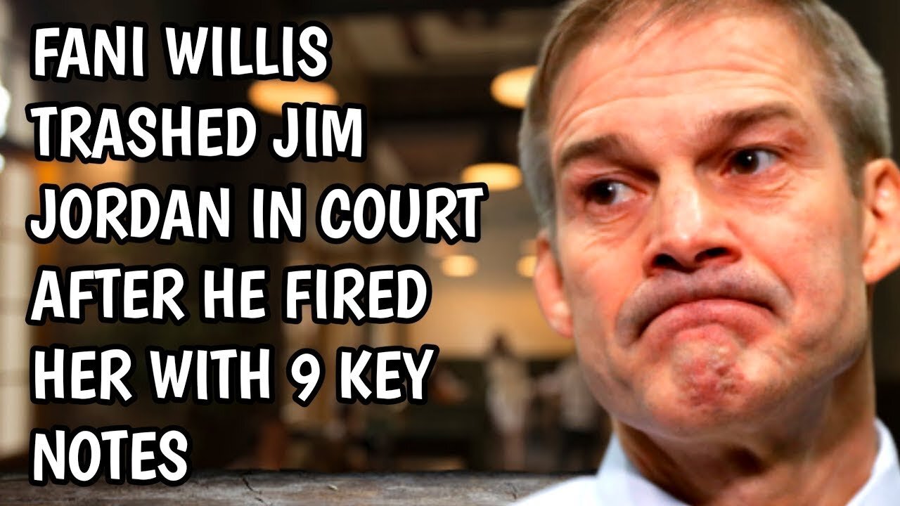 HUGE FIGHT- Jim JORDAN SHOCKED by Fani Willis after she Rebukes his 9 page Response.