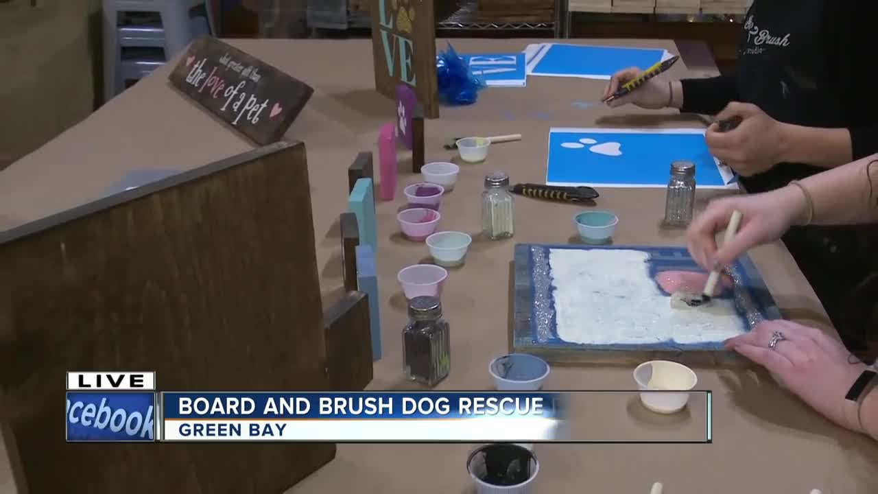 Board and Brush Green Bay teaming up with Lucky 7 Dog Rescue for a fundraising event