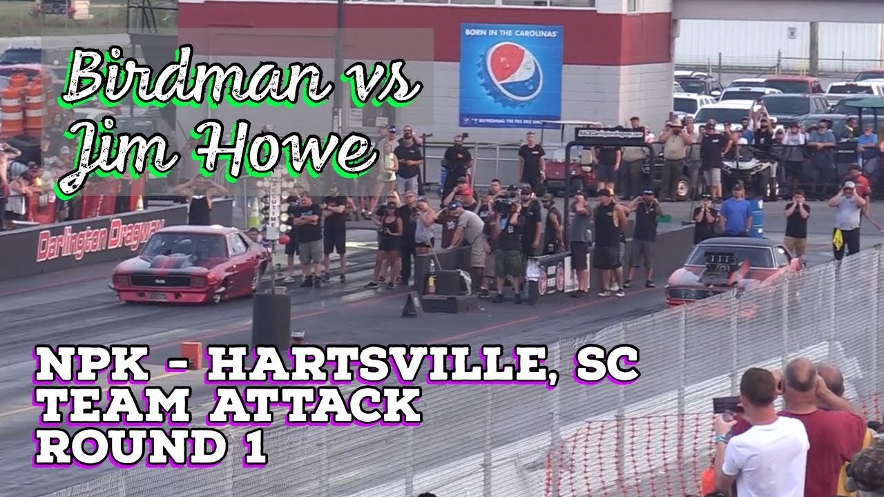 Street Outlaws 2021 No Prep Kings - Hartsville, SC: Team Attack Rd 1, Birdman vs Jim Howe