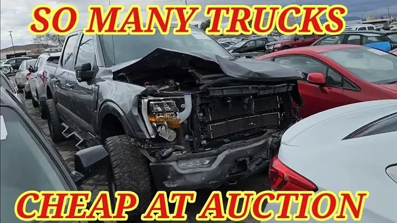 CHEAP F150, SILVERADO, DIESELS AT AUCTION SO MANY TRUCKS