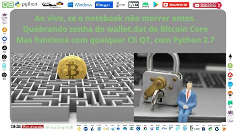 Quebrando #senha de #Wallet.dat de #BTC, se o #notebook não travar