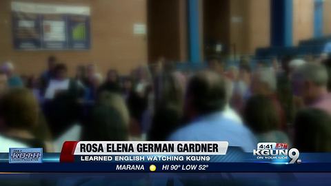 Woman learns English watching KGUN9