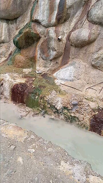 Sulphur Hot Spring in Philippine Mountains Video 1