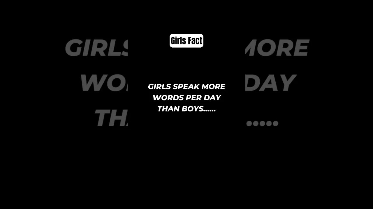 Girls speak more words per day than boys #shorts #girlfacts #psychologyfacts