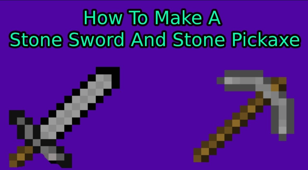 Minecraft Crafting Recipe Stone Sword And Stone Pickaxe