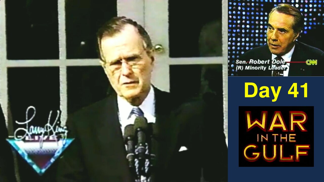 Vintage CNN - Iraq War Day 41 - Larry King Live - Feb26-91 (9:00PM EST)