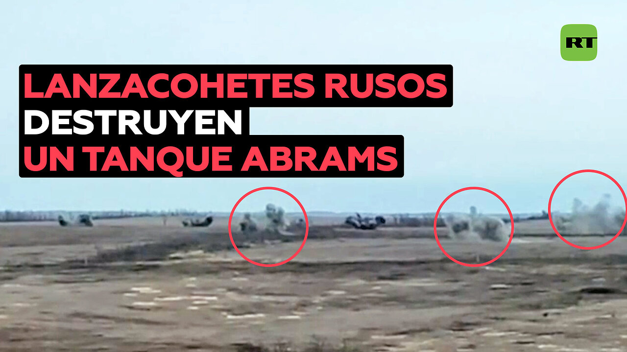 Lanzacohetes rusos arrasan con otro tanque Abrams en retaguardia ucraniana