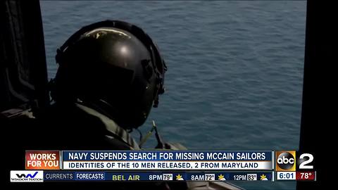 Two Maryland natives among missing Navy sailors