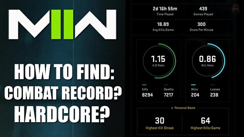 How To Find Combat Record and Hardcore Mode in Modern Warfare 2