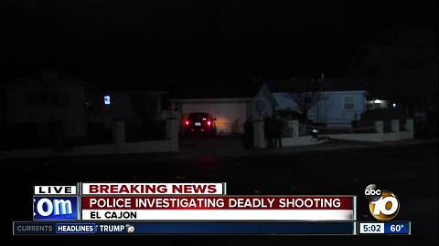 Police investigating deadly shooting in El Cajon