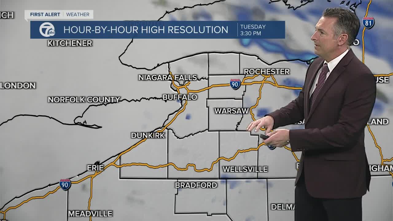 A Winter Weather Advisory for a portion of WNY Tuesday
