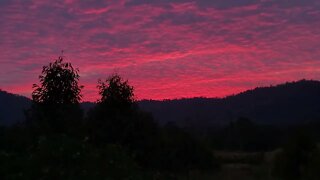 Thai Sunset over Khao-Wong-Khao Chamao National Park - View from the Farm